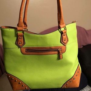 Large green purse